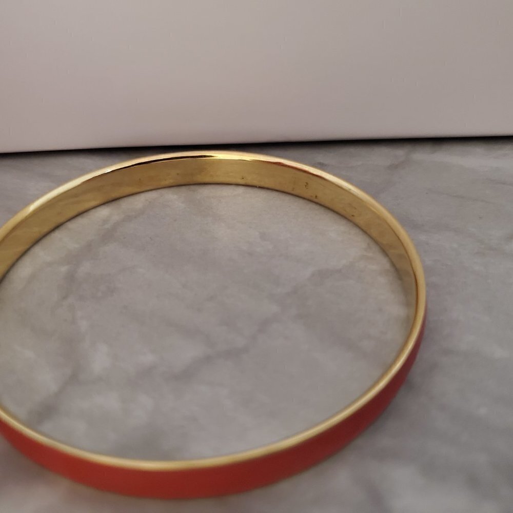 💖 Vintage Y2k 00s 2000's J. Crew Bright Red Skinny Bangle 💖 - Picture 8 of 13